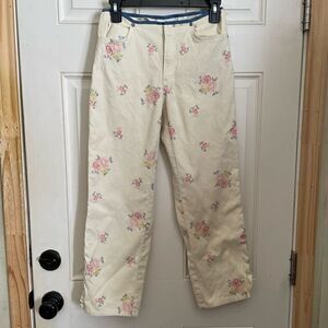 VTG Liz Claiborne Michaela Floral Pants Size 4P